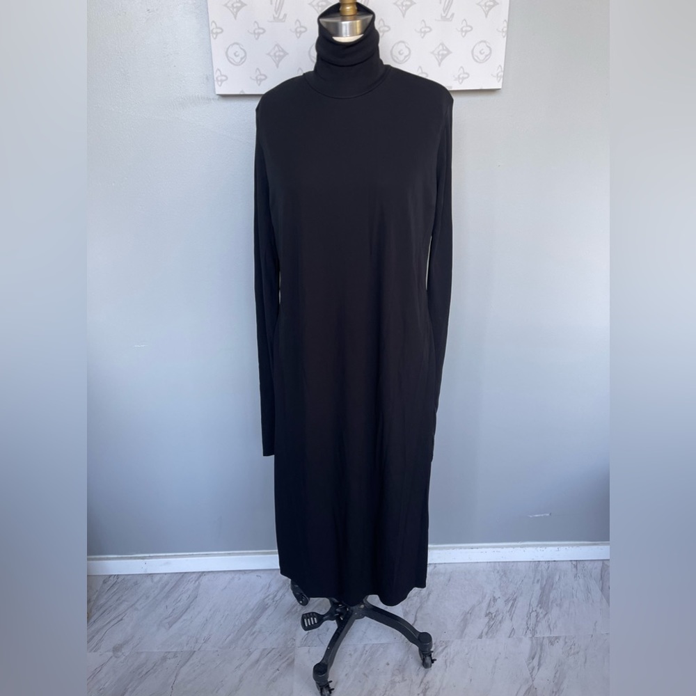 Tavrn Dress- mock neck all black - Picture 1 of 7